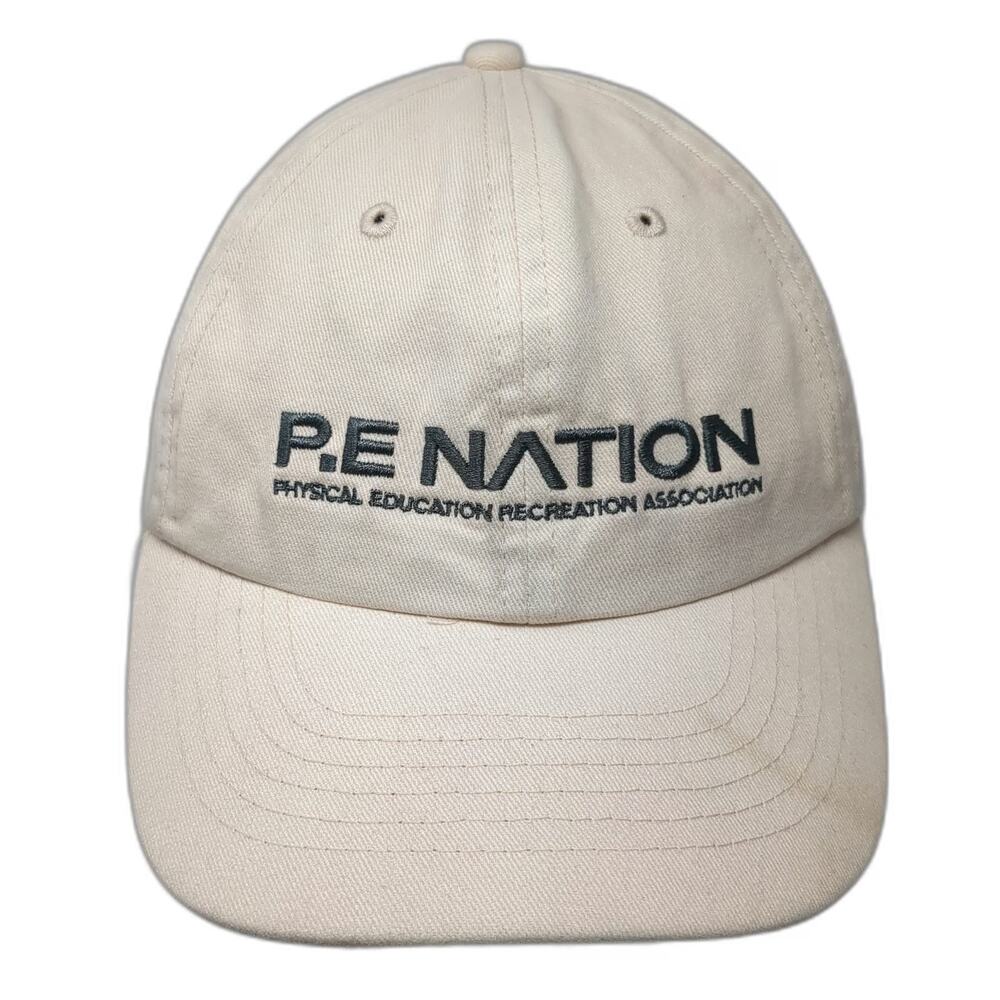 P.E Nation Baseball Cap Beige One Size Strapback Hat Adjustable Cotton Logo